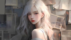 忧郁画报少女
