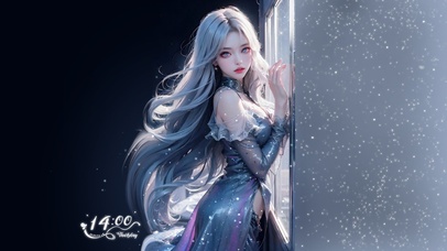 4K超唯美暗夜走向星辰美女