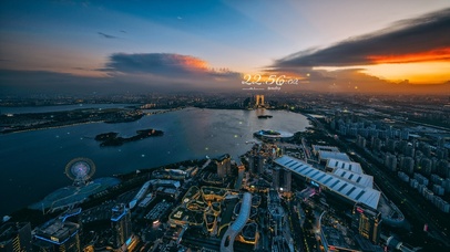 5K 唯美港湾城市余晖