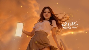 4k长头发少女  百褶裙