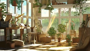温馨阳光植物房
