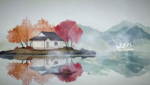 海景唯美插画