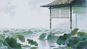 荷池竹榭