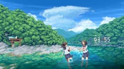 4k夏日戏水女孩