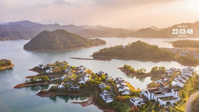 4K唯美治愈黄昏千岛湖