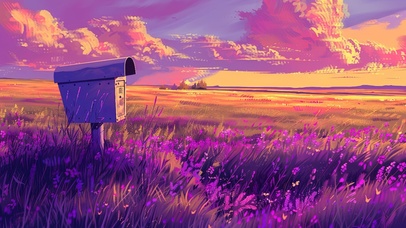紫色草原唯美信箱
