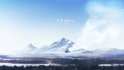 唯美雨后雪山风景