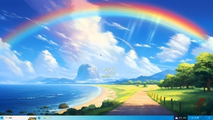 海边遇见彩虹