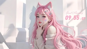 超清4K 粉发女孩