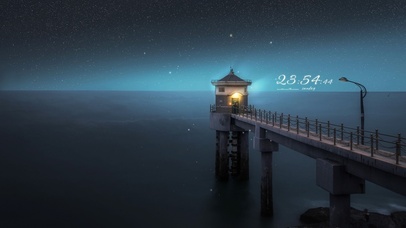 4K 唯美治愈海港星空