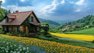 户外护眼田野房屋