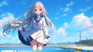 阳光夏日女孩