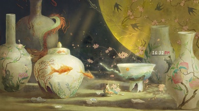 唯美古风陶瓷花瓶