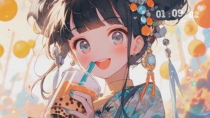 喝奶茶