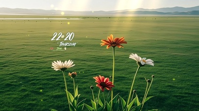 治愈系护眼绿风景桌面