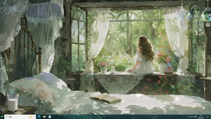 油画：少女的房间