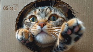 伸爪爪的猫