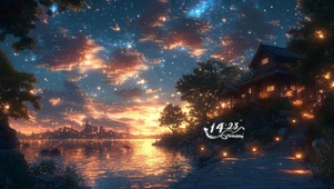 4K夕阳湖畔