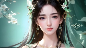 清新古风少女