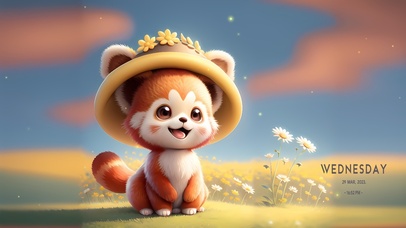 可爱花园小浣熊