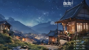 月夜小镇
