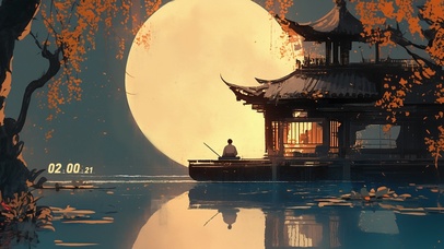 一人独钓一江秋