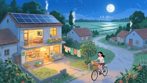 童年乡村夜晚