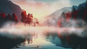 夕阳海景