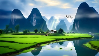 浓雾青山白云间