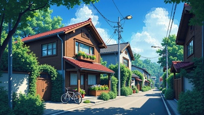 护眼夏日温馨小屋