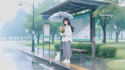 雨中少女
