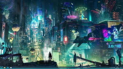 雨中城市-赛博朋克