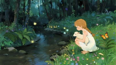 萤火森林溪流女孩