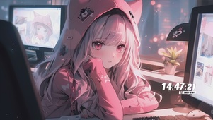 可爱猫耳女孩
