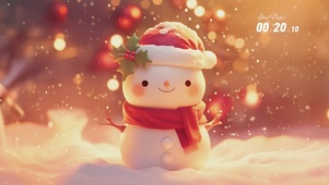4K治愈的小雪人