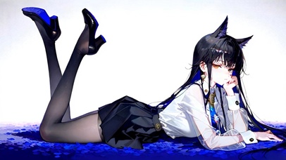 趴着的黑丝少女-缄默德克萨斯