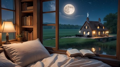 乡下卧室窗外的景色