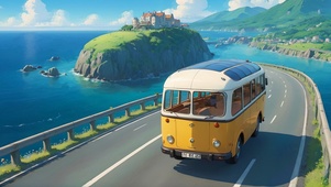 海边公交车