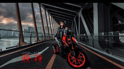 酷酷的机车女孩