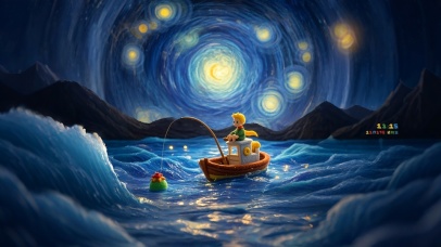 梵高星空 小王子海钓
