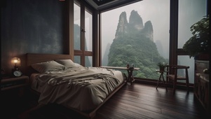 山中听雨
