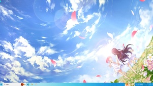 晴空之下的欢笑声 桌面主题