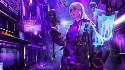 炫酷赛博朋克少女