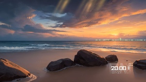 夕阳大海