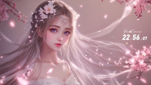 粉色唯美女孩