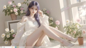 白裙小紫月