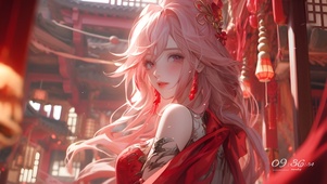 4k 古装粉发少女