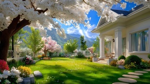 唯美护眼庄园繁花