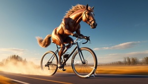 十二生肖之马骑单车