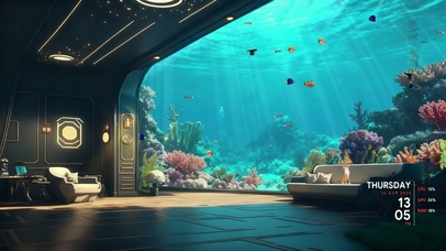 舱门外海底世界